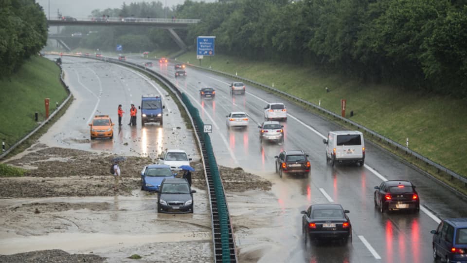 Beim letzten grösseren Unwetter in der Region Wil wurde im Juni 2015 die Autobahn teilweise überschwemmt.