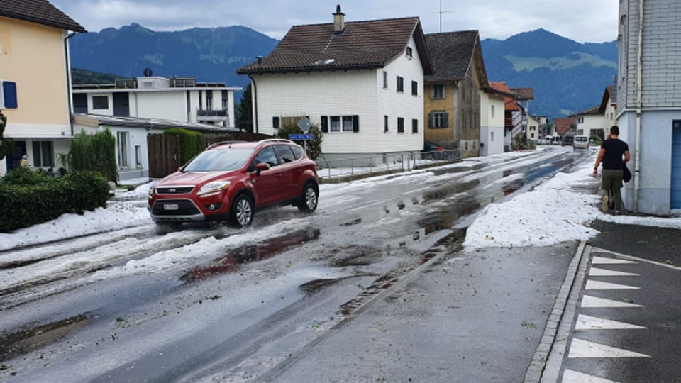 Auch Benken im Kanton St. Gallen wurde von den Unwettern getroffen.