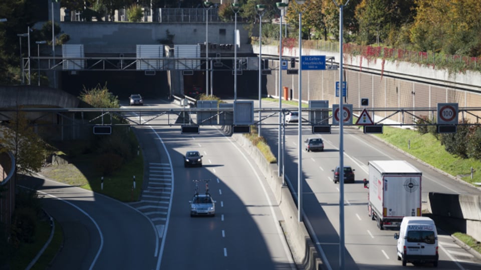 In St. Gallen ist unter anderem eine dritte Röhre des Rosenbergtunnels geplant.