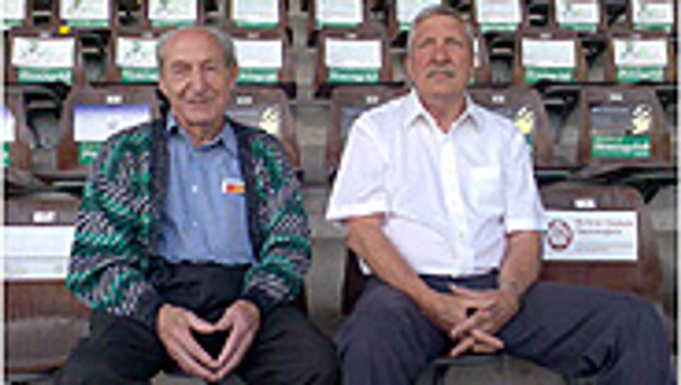 FCSG-Veteranen Robert Engler (links) und Kurt Schibli