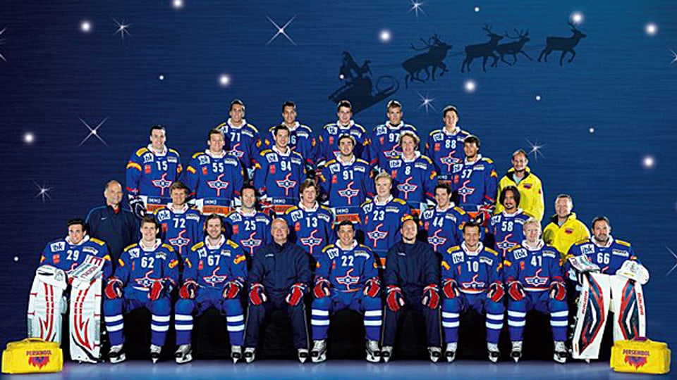 Weihnachtsgrüsse der Kloten Flyers. Den Club gibt es auch in der Saison 2012/13.