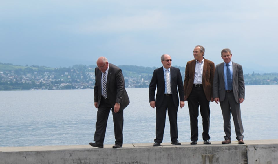 Zwei Regierungsräte und zwei Chefplaner für die Zukunft des Zürichsees