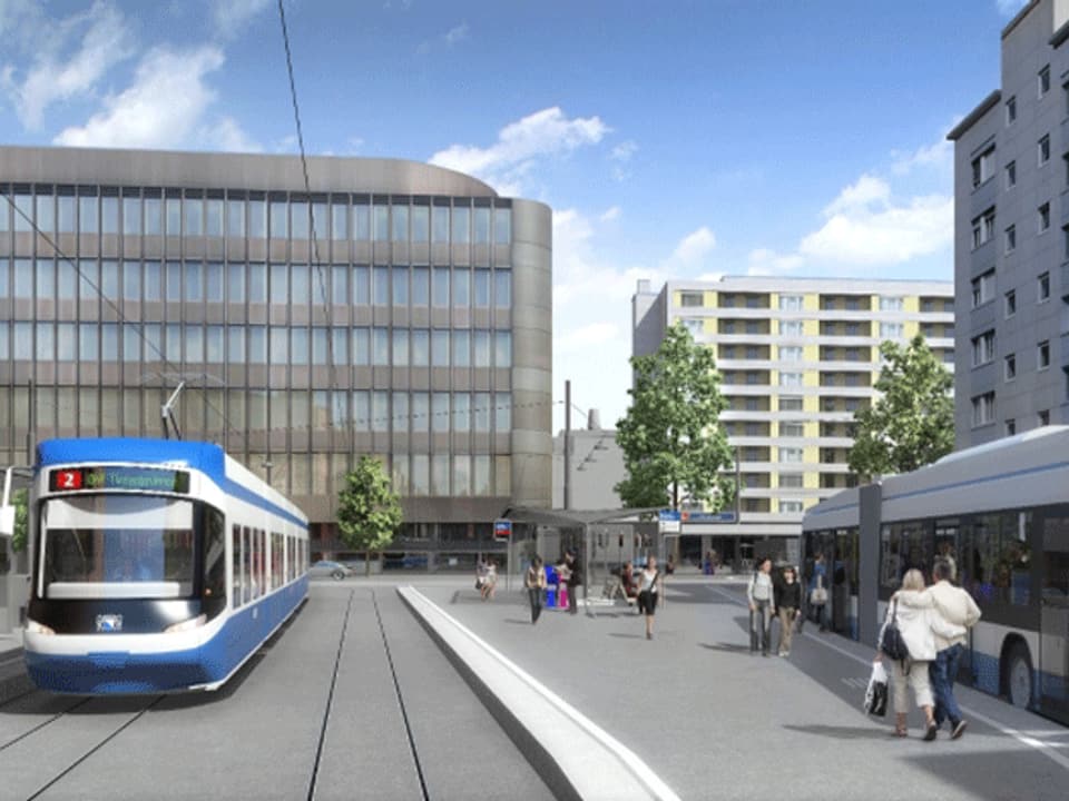 Das Tram 2 soll in Zukunft umgeleitet werden und auch vor dem Bahnhof Altstetten anhalten.