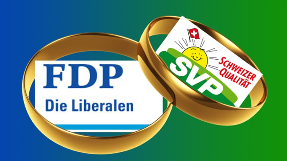 Eine Liebesheirat von FDP und SVP? In Zürich sieht es derzeit eher nach Ehekrach aus.