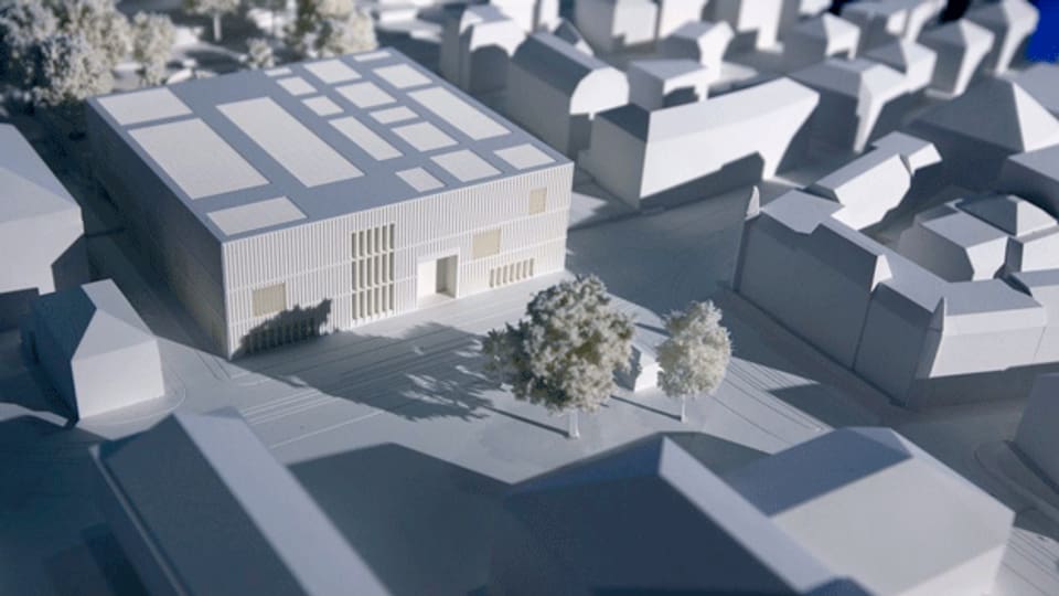 Der Erweiterungsbau des Zürcher Kunsthauses als Modell.