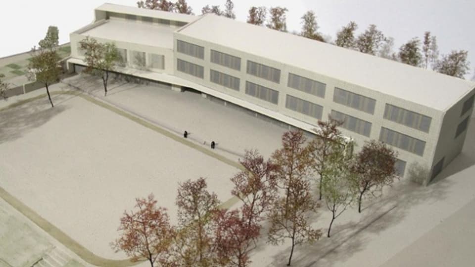 Das geplante Schulhaus schliesst direkt an den Pfingstweidpark an. Die Schulräume sind alle gegen den Park gerichtet.