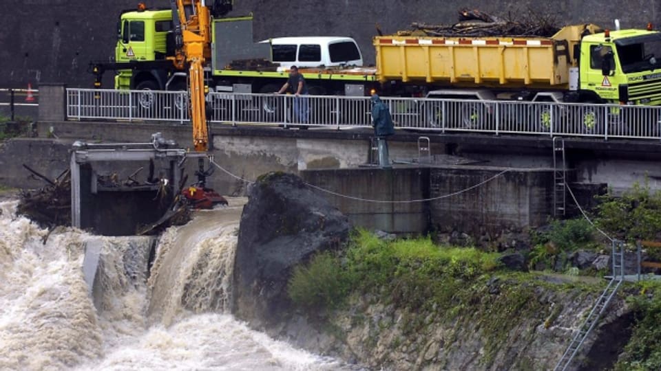 Hochwasser in Adliswil 2005.
