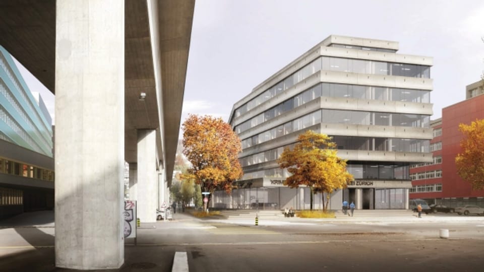 So soll der Neubau der Stadtzürcher Kriminalpolizei in Zürich West aussehen.