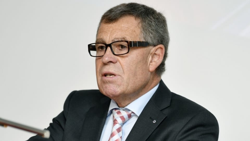 Der Zürcher Finanzdirektor Ernst Stocker erklärt den Budgetentwurf 2018.