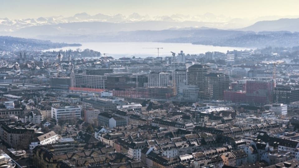 Blick auf die beliebte Stadt Zürich