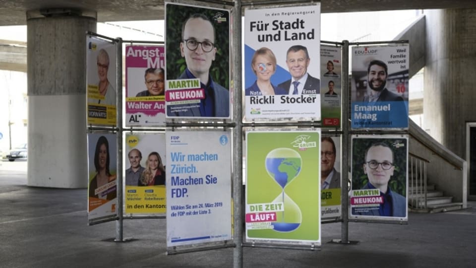 Wahlplakate in Zürich.