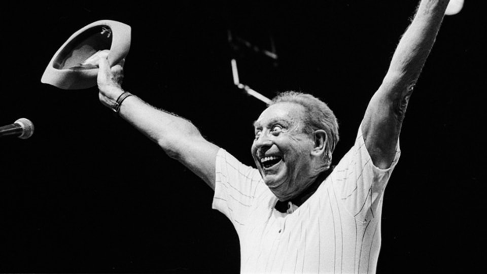 Charles Trenet (1913 - 2011) am Paleo Jazz Festival im Jahre 1996.