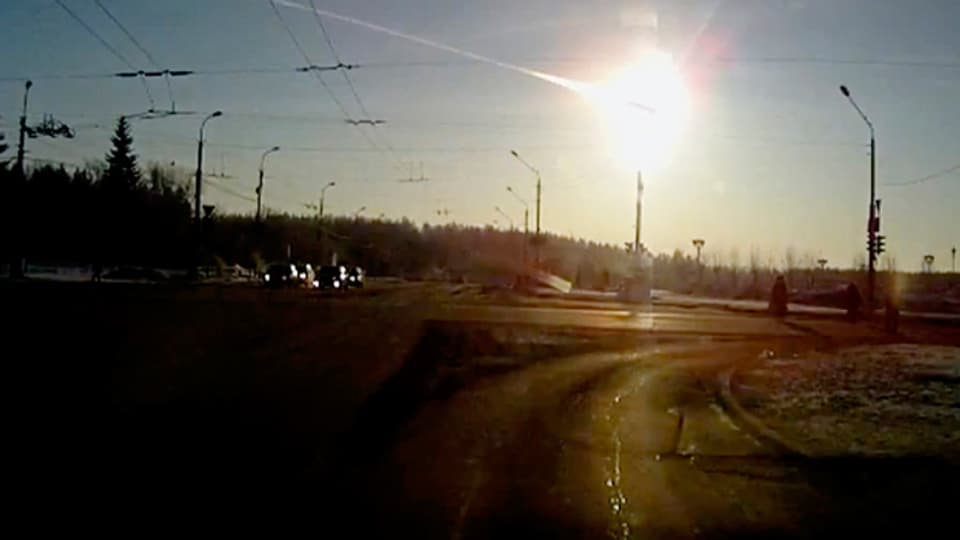 Am 15. Februar 2013 knallte ein Meteorit im russischen Uralgebiet auf die Erde.