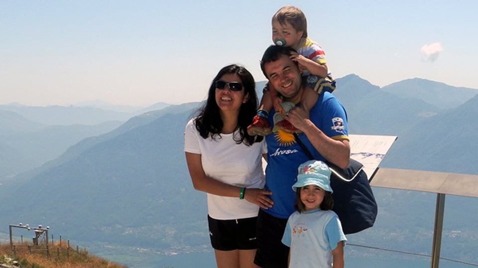 Silvana Wernli mit ihrer Familie in Locarno (2012).