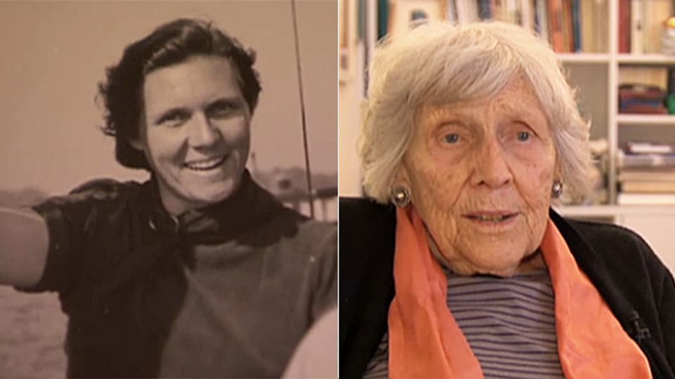 Trude Walther wollte in jungen Jahren (links) nicht heiraten und blieb bis heute als 91jährige Dame ledig. Heute lebt sie in einem Altersheim in Zürich.