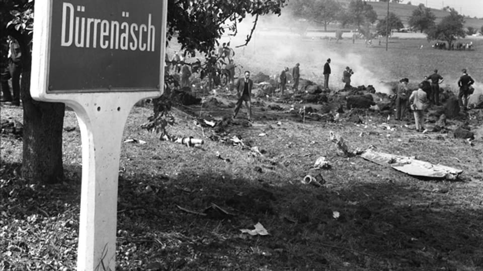 Bilder des Schreckens: Der Flugzeugabsturz am 4.September 1963 erschütterte die aargauer Gemeinde Dürrenäsch.