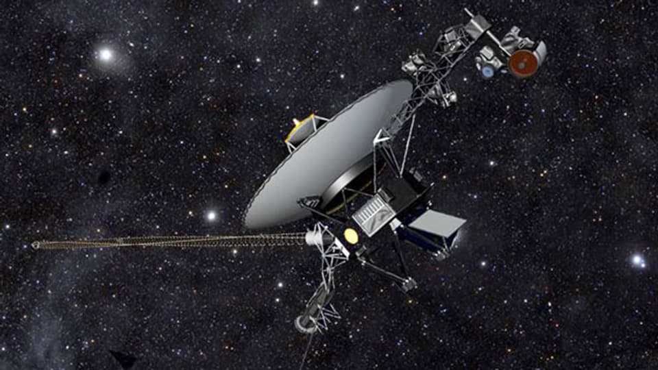 Die «Voyager 1» fliegt mit 60`000 Stundenkilometern durch den Raum.