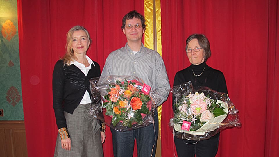 V.l.n.r. Anita Richner, Lukas Fries und Margrit Schmid.