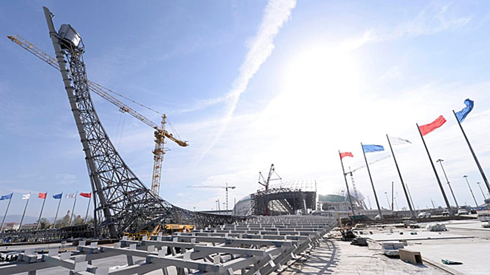Baustelle Sotschi: Vor den olympischen Spielen wird gebaut wie verrückt.