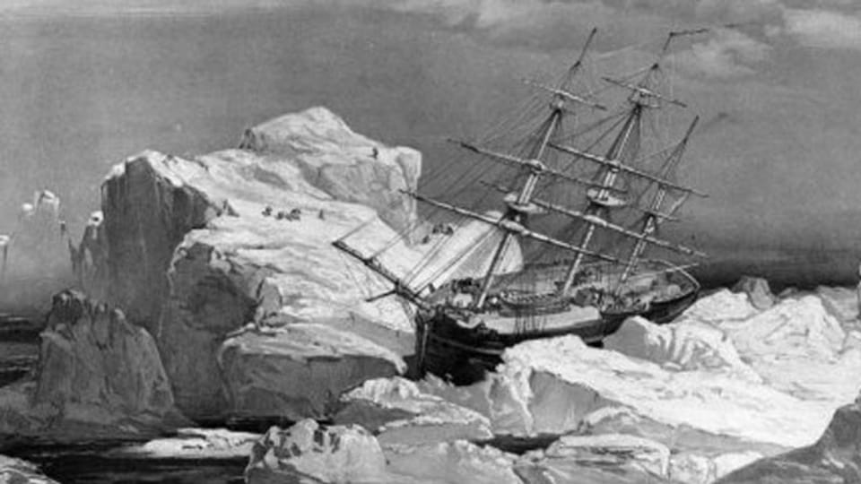 HMS Investigator: ein ähnliches Schiff wie dasjenige von John Franklin, wurde 1850 auch vom Packeis gestoppt.
