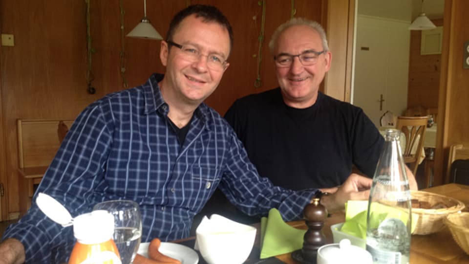 Erwin Schirmer (links) mit seinem Lebenspartner Walter Kägi.