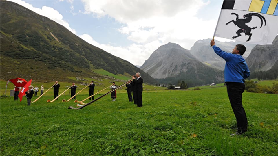 Feststimmung in Davos: Hier findet das Eidgenössische Jodlerfest 2014 statt.