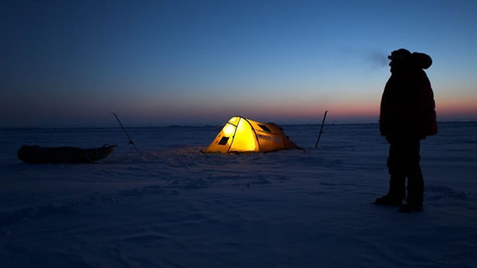 Alleine im Eis: Thomas Ulrich will ohne fremde Hilfe die Arktis überqueren.
