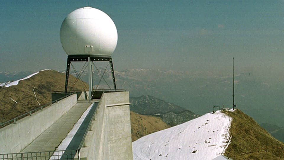 Radartechnologie zur Wettervorhersage: Die Wetterstation Monte Lema im Tessin.