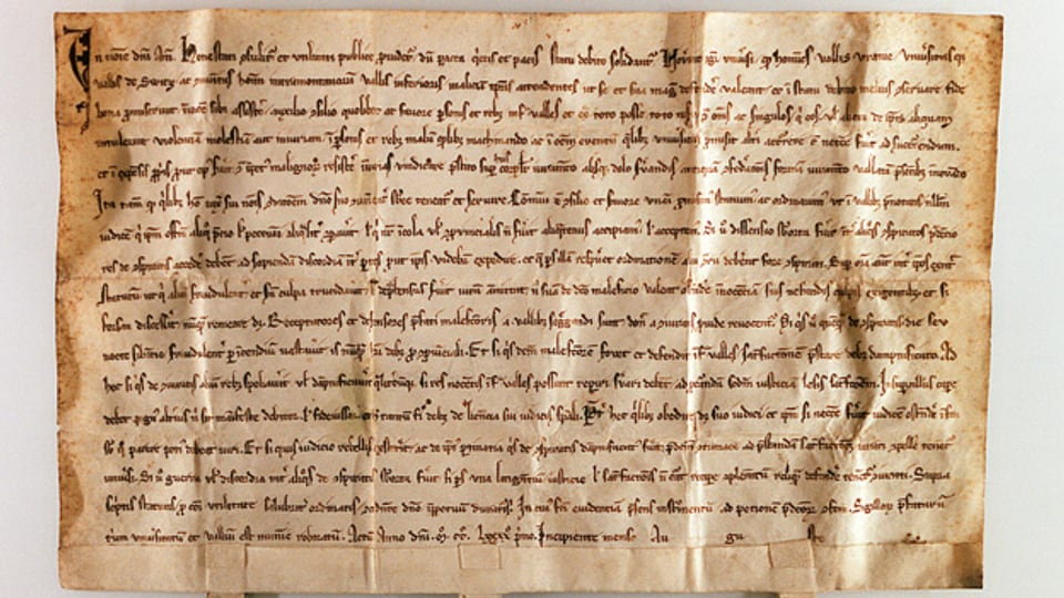 Der Bundesbrief von 1291.