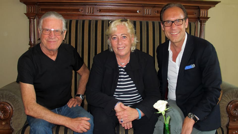 Christian Zeugin mit Toni Vescoli und Ruth Hirschfeld.