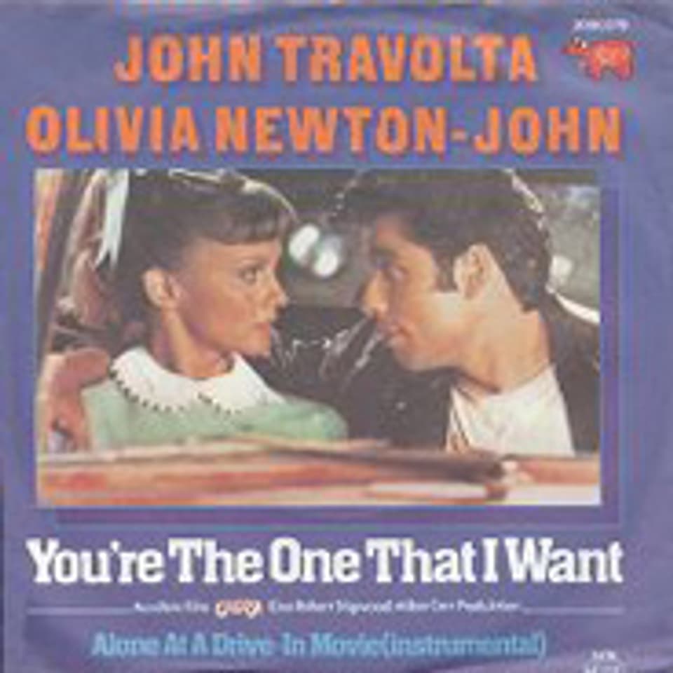 Auf Platz 1: John Travolta / Olivia Newton-John «You're The One That I Want».