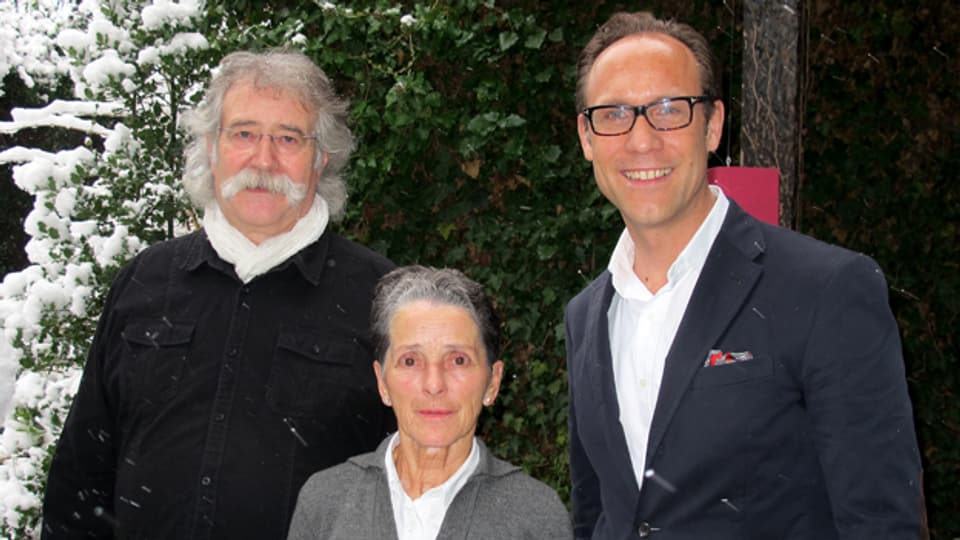 Christian Zeugin (rechts) mit den «Persönlich»-Gästen Franziska Gehr und Kuno Bont.