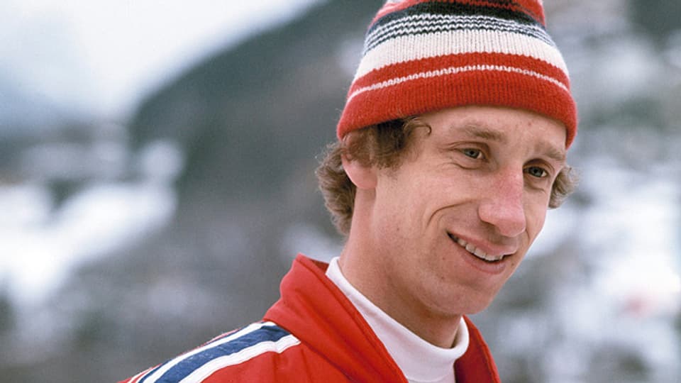 Skispringer Walter Steiner 1980 an den Olympischen Winterspielen in Lake Placid.