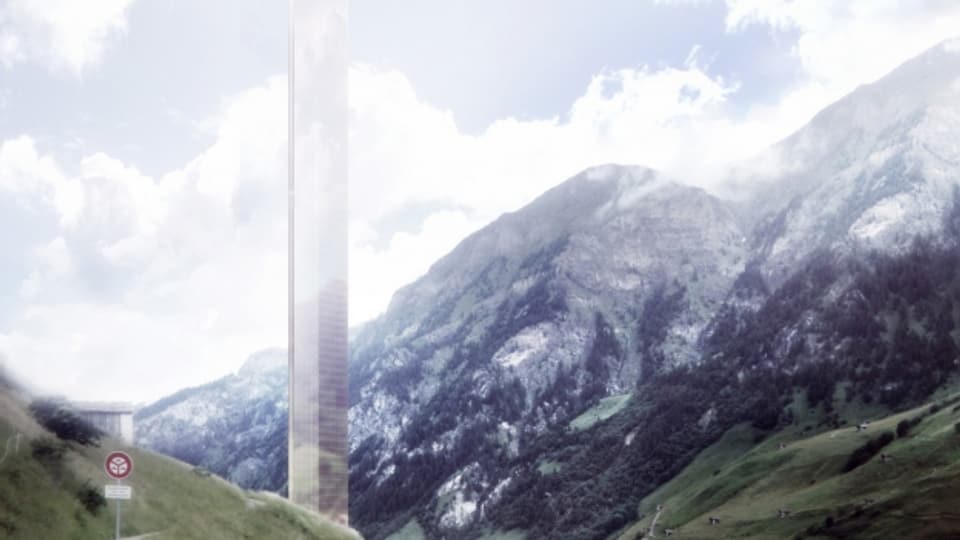 Geplanter Hotelturm in Vals  (Rendering des Architekturbüros)