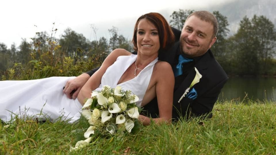 Michael und Daniela Huber haben sich am 4. Oktober 2014 kirchlich getraut.