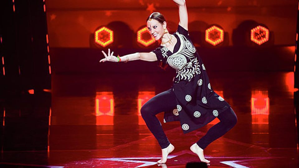 Sarah Gasser tanzt bei «Die grössten Schweizer Talente» den indischen Tempeltanz.
