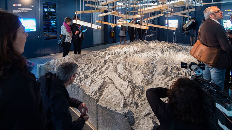 «Expo Milano 2015»: Eine Ausstellung im Schweizer Pavillon zeigt das Gotthardmassiv.