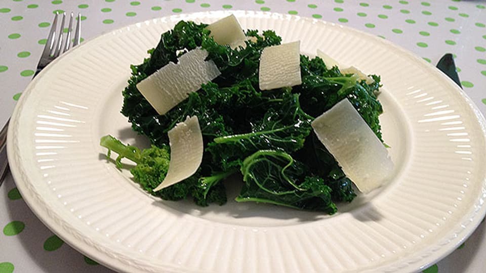 Kale-Salat mit Sbrinz.