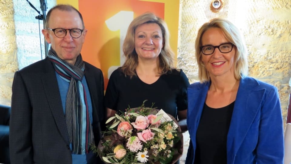 «Persönlich»-Gäste von Sonja Hasler: Viktor Giacobbo und Cornelia Stamm Hurter.