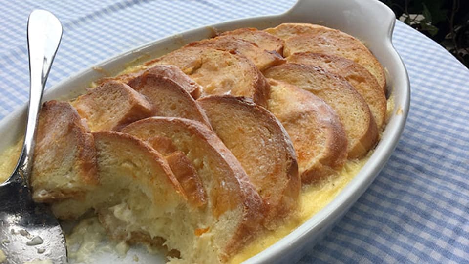 Schmeckt wie Schlaraffenland - Bread-and-butter-Pudding aus Einback