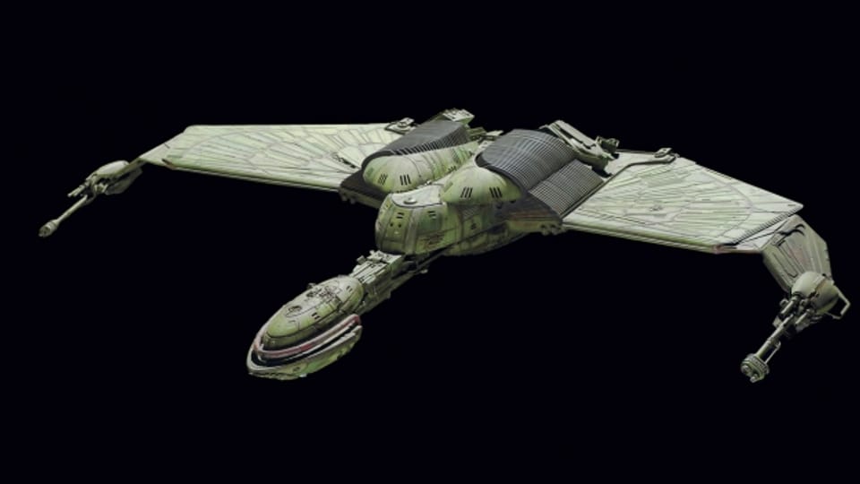 Modell des Flugobjekts Klingon Bird-of-Prey aus Star Trek.