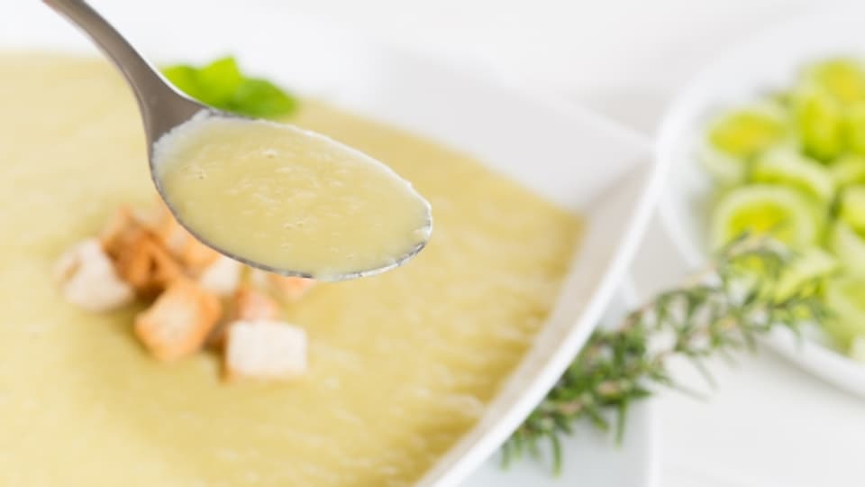 Vichyssoise – die kalte Lauch-Kartoffel-Suppe.