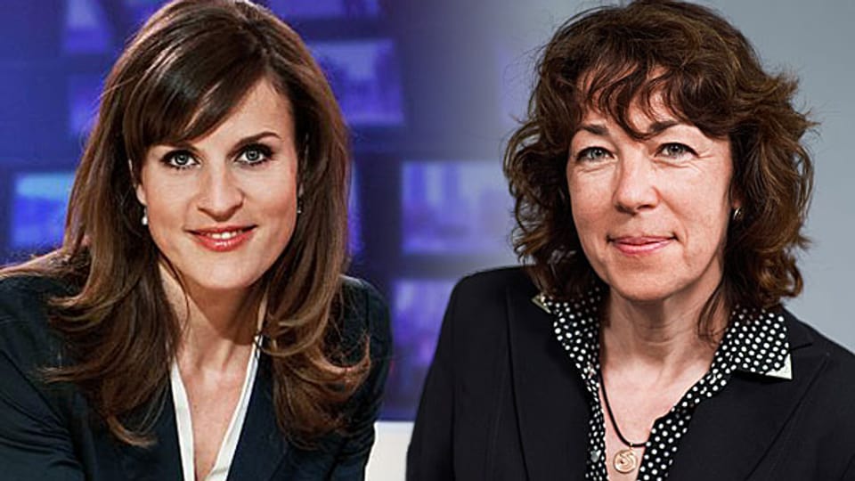 Die Live-Gäste in der Sendung: Die SRF-Journalistinnen Cornelia Boesch und Susanne Brunner.
