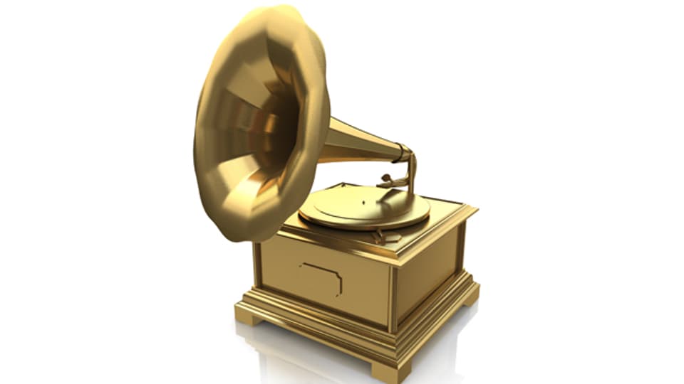 Grammy-Trophäe in goldenem Design