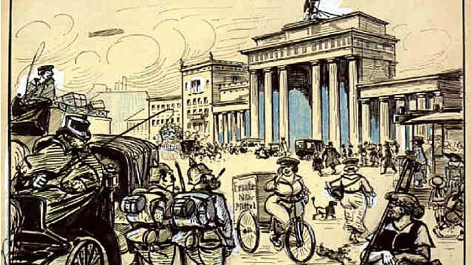 Berlin Alexanderplatz um 1905 von Heinrich Zille