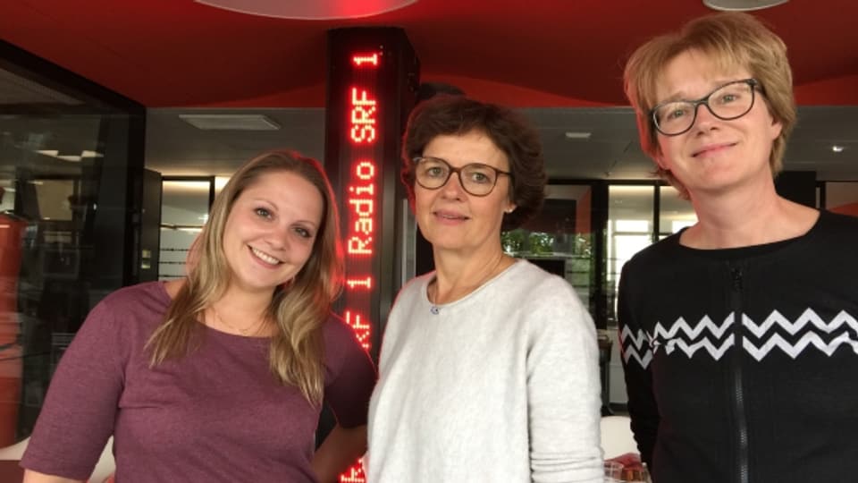 v.l.n.r. Fabienne Zehnder, Ursula Schuppisser und Irene Minder Ruch arbeiten diese Woche für Radio SRF 1.