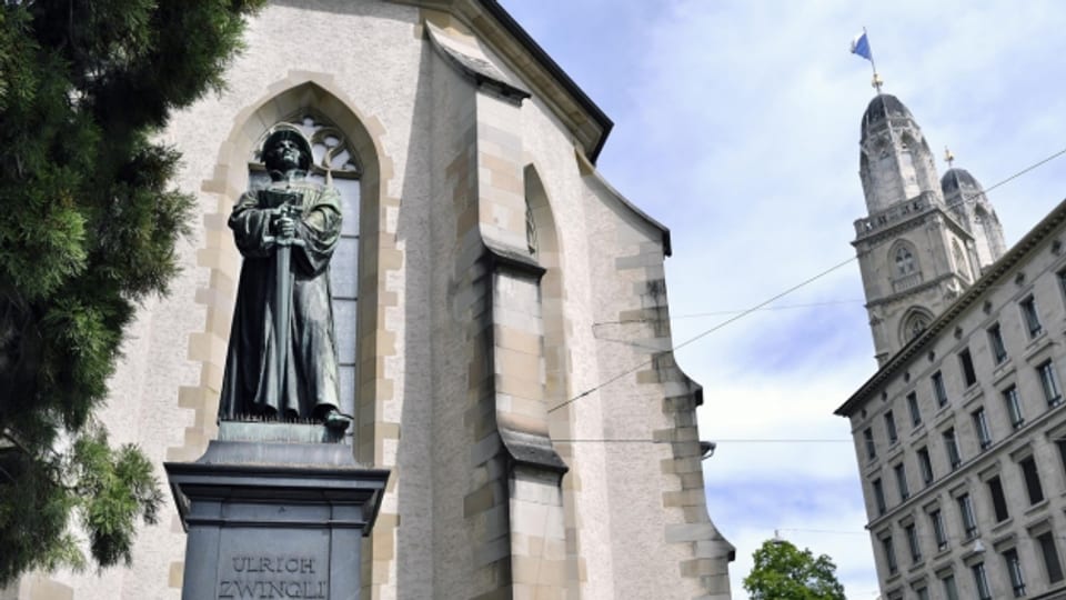 Ulrich Zwingli-Denkmal in Zürich.