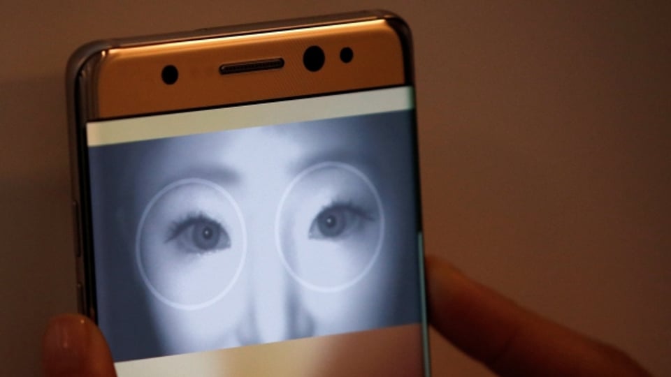 Schau mir in die Augen, kleines: Die Gesichtserkennung bei einem Samsung-Galaxy-Smartphone.