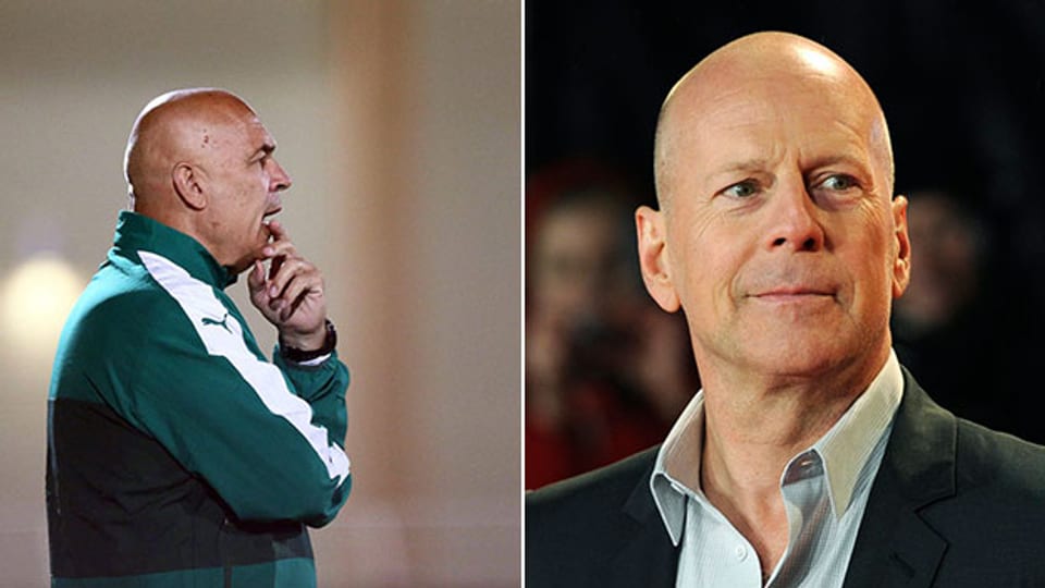 Die Glatze als Markenzeichen: Bei Fussballtrainer Christian Gross und Schauspieler Bruce Willis hat man sich längst an den kahlen Kopf gewöhnt.