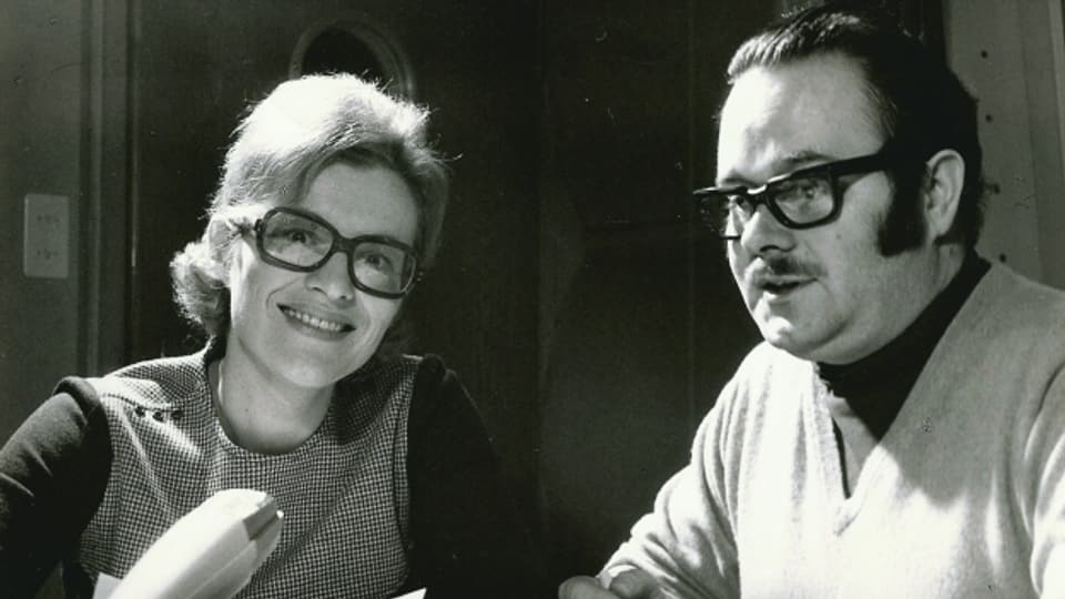 Die «DENK AN MICH»-Gründer Jeannette und Martin Plattner im Radiostudio Basel.